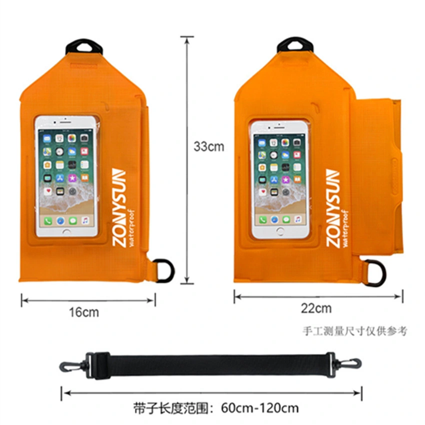 2021 Wholesale PVC Outdoor Cycling Waterproof Bag Transparent Sling Bag Mobile Phone Bags